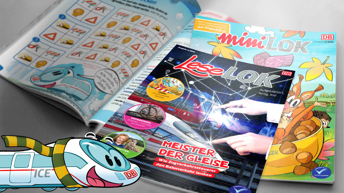 Magazine LeseLOK und miniLOK mit der Comicfigur der kleine ICE